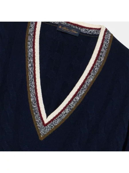 Sweter Brooks Brothers wełniany niebieski