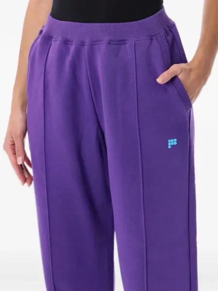 Pantaloni Pangaia cu imagine alergare violet