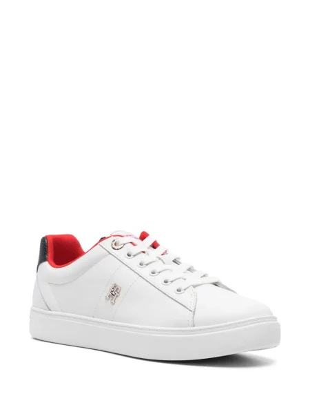 Iš natūralios odos sportbačiai Tommy Hilfiger balta