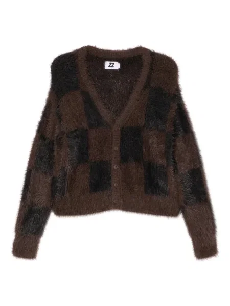 Kardigan Izzue w kratkę brązowy