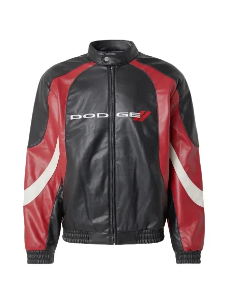 HOLLISTER Prijelazna jakna DODGE crvena / crna bijela