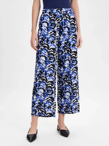 Marie Lund spodnie materiałowe Kobiety niebieski|czarny|biały wzorzysty 36 białe