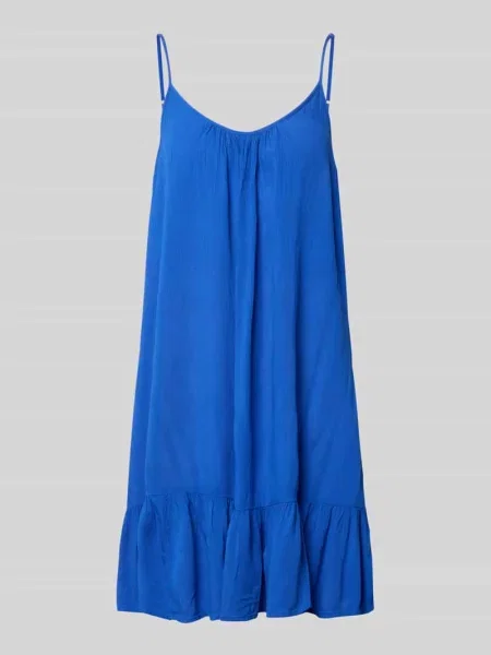Sukienka mini z z głębokim dekoltem na plecach Shiwi niebieska