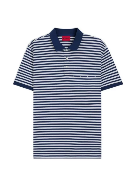 Tricou polo Hugo cu dungi albastru