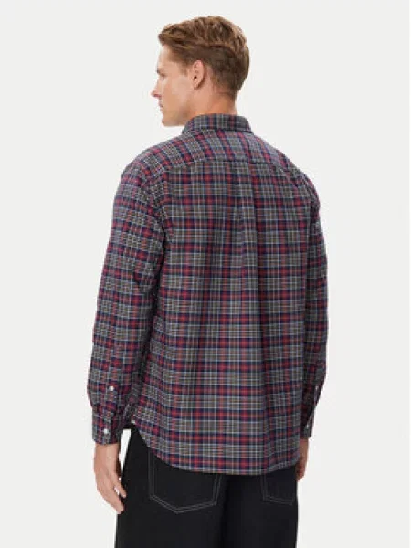 Tommy Hilfiger Srajca Oxford Tartan Mornarsko modra