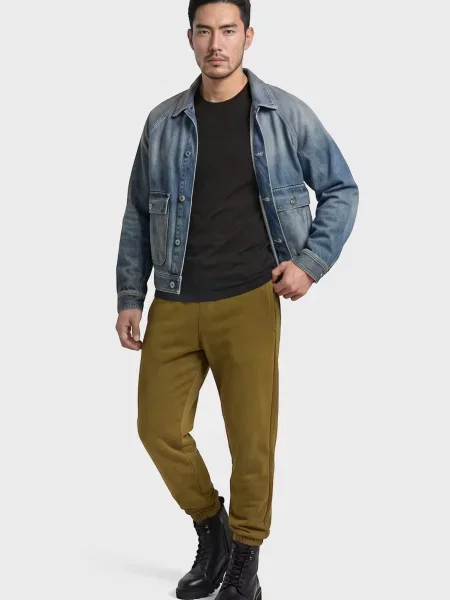 Спортивні штани G-star Raw з аплікацією оливкові