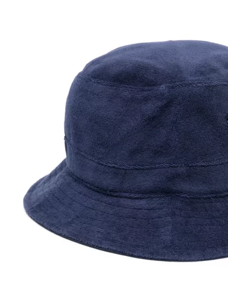 Vienakrūtis marškinėliai be rankovių Polo Ralph Lauren tvido v formos iškirpte mėlyna
