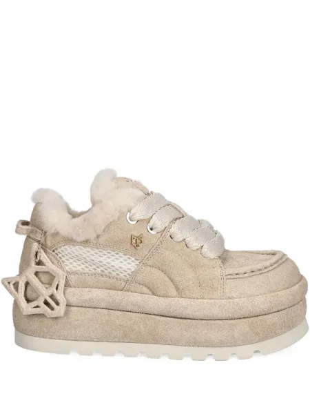 Sneakerși Naked Wolfe cu platformă din piele de oaie
