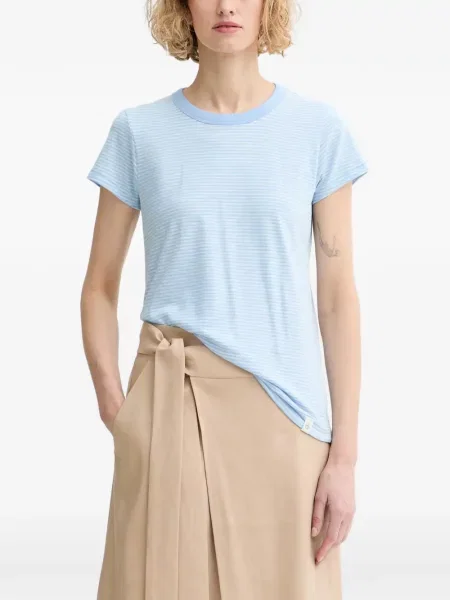 Tricou Rag & Bone cu dungi albastru