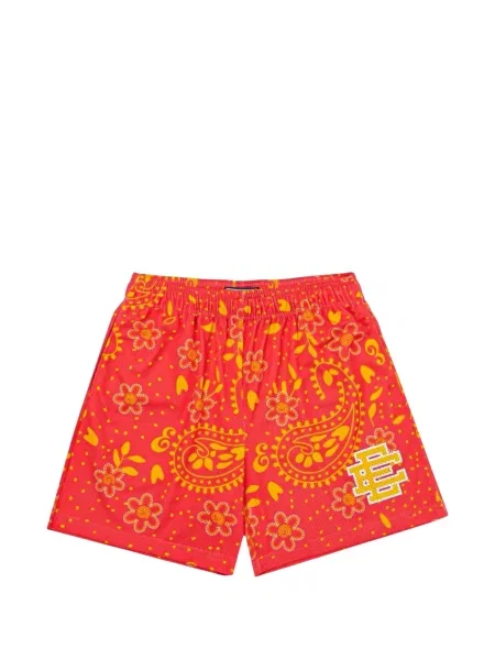 Pantaloni scurți Eric Emanuel cu imagine cu model paisley roz