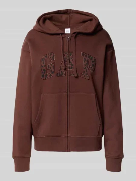 Bluza rozpinana o kroju relaxed fit z wyhaftowanym logo model ‘Heritage’ Gap