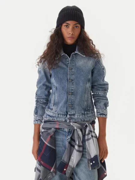 G-Star Raw Kurtka jeansowa Kitoh 3D niebieski