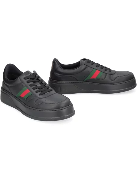 Sneakersy Gucci skórzane chunky czarne