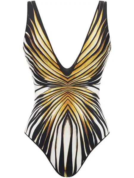 Costum de baie Roberto Cavalli cu imagine auriu