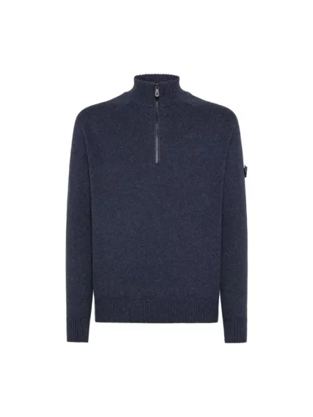 Dzianinowy sweter Peuterey niebieski