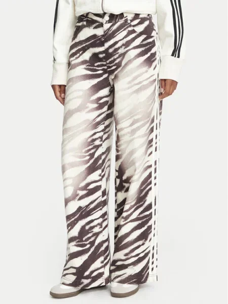 Adidas Džinsai Adilenium Season 6 Zebra Print Wide Leg Denim Wide Leg ruda