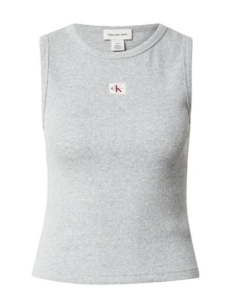 Calvin Klein Jeans Top siva / crvena bijela