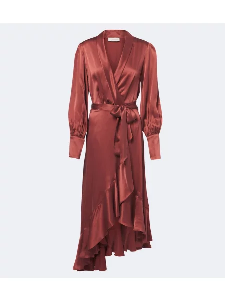 Rochie Zimmermann din satin plic roz