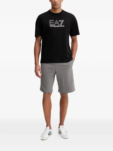 Шорти Ea7 Emporio Armani с автограф с връзки сиво