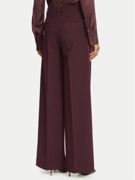 Tommy Jeans Szövet nadrág Tuxedo  Bordó Wide Leg