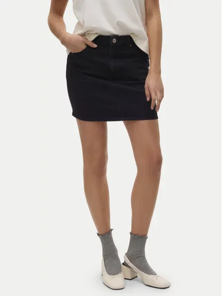 Džínová sukně Vero Moda černé