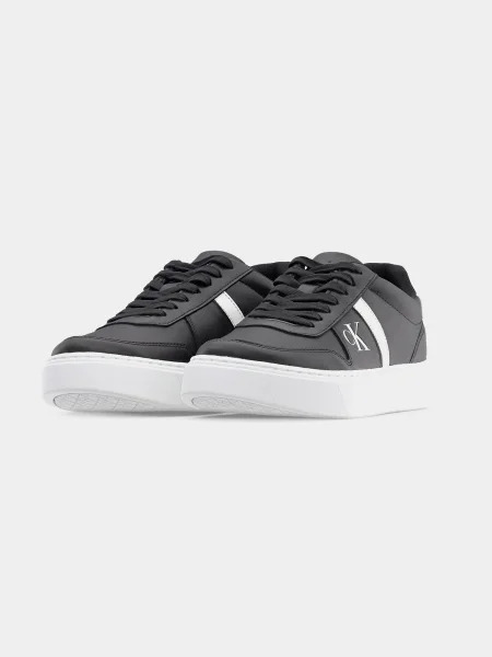 Sneakerși Calvin Klein din dantelă clasici negru