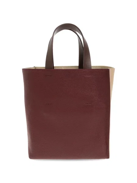 Geantă shopper Marni din piele cu imagine