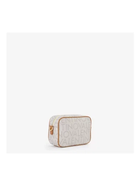 Lniana torebka crossbody Valentino By Mario Valentino beżowa
