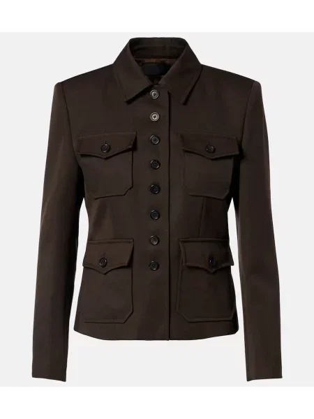 Geacă Nili Lotan de lână maro