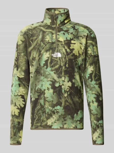 Bluza o kroju regular fit model NOVELTY ze wzorem moro The North Face oliwkowa
