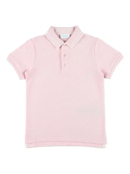 Koszulka polo dziecięca Gucci różowa