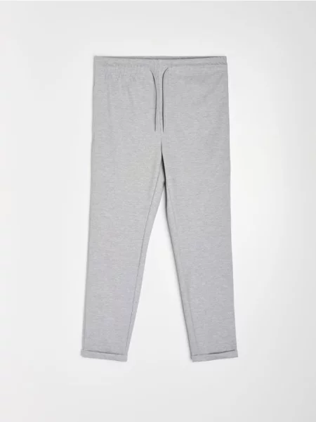 Sinsay Jogger kalhoty slim fit s příměsí viskózy šedá
