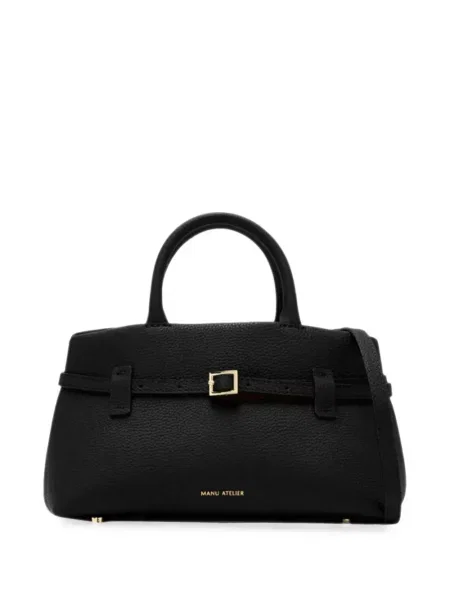Geantă shopper Manu Atelier din piele negru