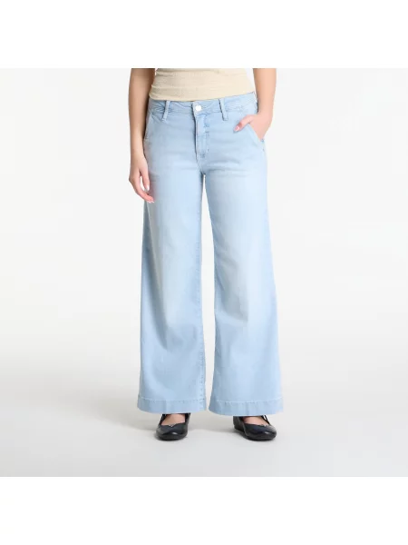 Džíny GUESS Zoya Wide Leg Crop Jeans Colonial Light
