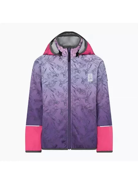 Kurtka softshell dziecięca LEGO Lwstorm lilac rose fioletowa