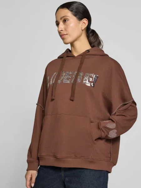 Bluza z kapturem o kroju oversized z czystej bawełny model L I EBE' Miss Goodlife