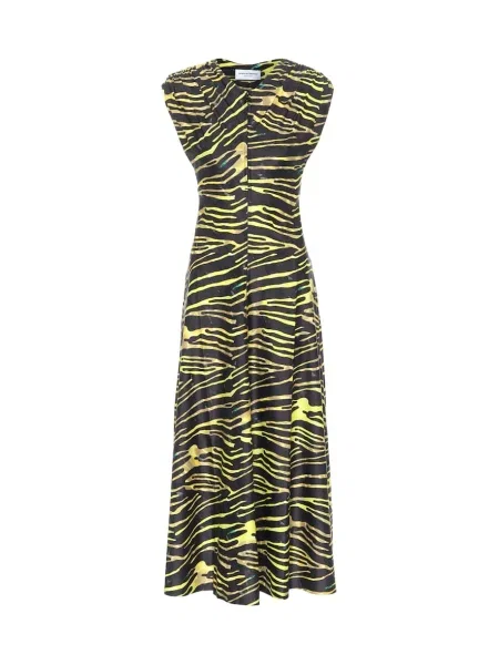 Sukienka maxi Marine Serre z nadrukiem z dżerseju w zebrę