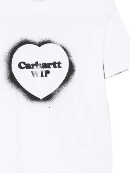 Тениска Carhartt Wip с принт със сърца бяло