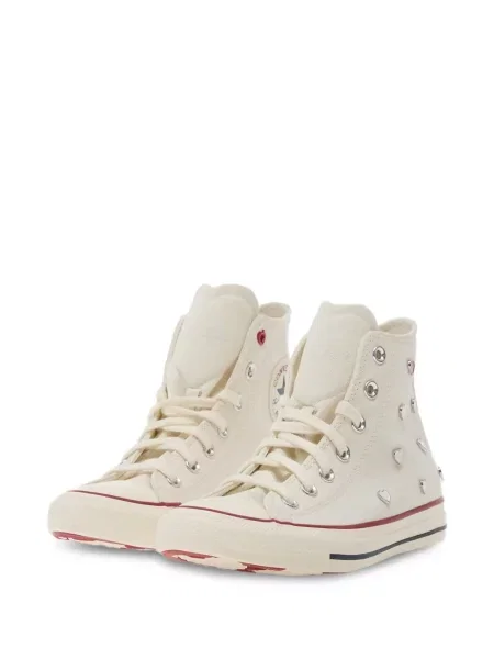 Top Converse s uzorkom srca smeđa
