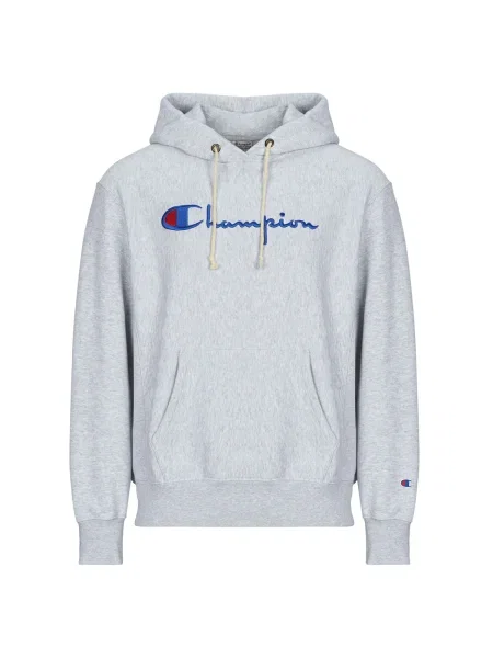 Hanorac cu glugă Champion cu glugă gri