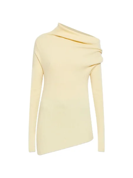 Top Lisa Yang tricotate drapat galben