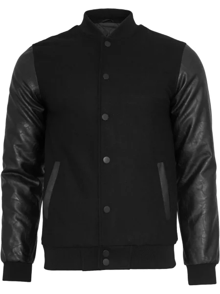 Кожено яке Urban Classics черно