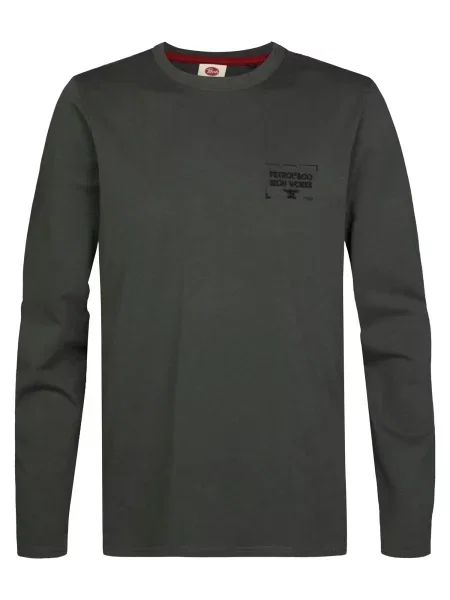 Petrol Industries Tricou închis verde