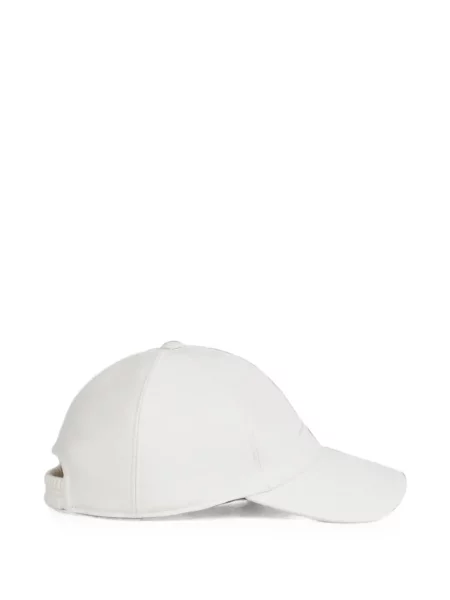 Șapcă Zegna cu broderie cu dungi alb