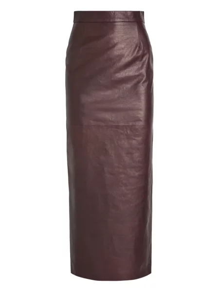 Spódnica midi Skiim do kolan brązowa