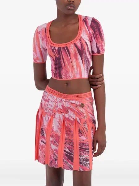 Scurt top Roberto Cavalli roz