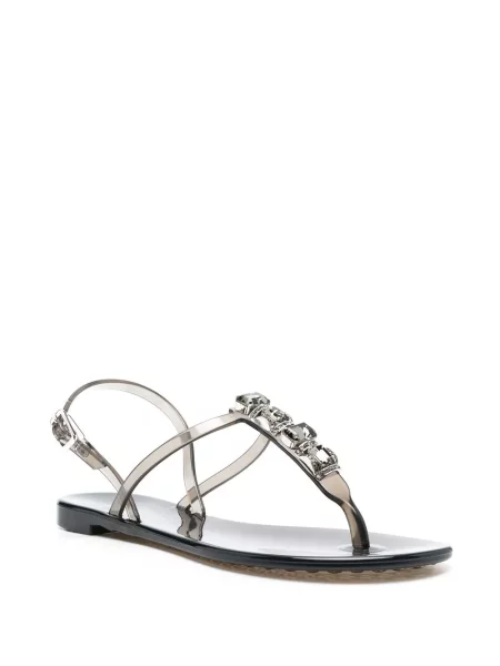 Sandale Casadei de cristal negru