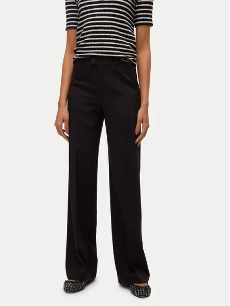 Vero Moda Hlače iz tkanine Texas Straight Fit črna