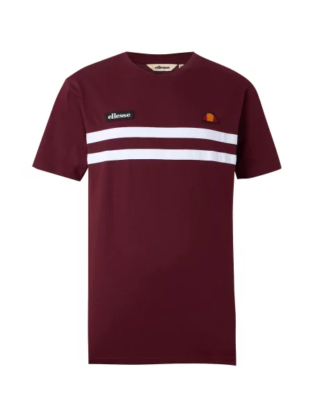 ELLESSE Tričko Venire burgundská červeň bílá