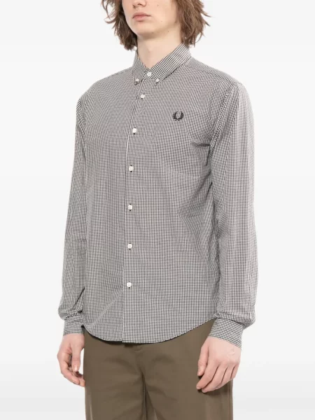Karirana košulja Fred Perry karirani crna